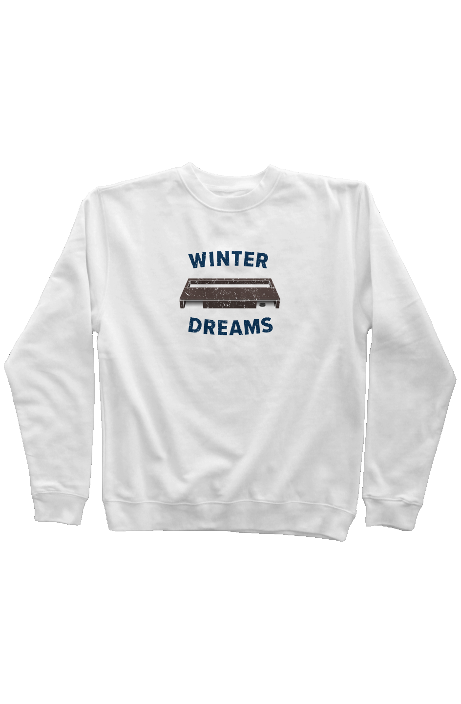 Winter Dreams Rinkside Crewneck Sweatshirt White | Barn Garb Hockey Threads