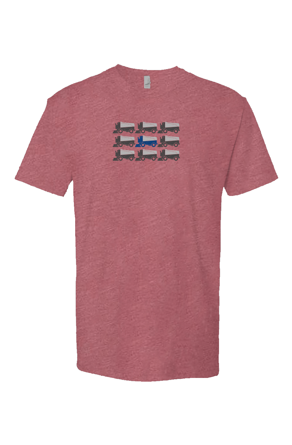 Zamboni Nation Breakaway Performance Tee Heather Mauve | Barn Garb Hockey Threads