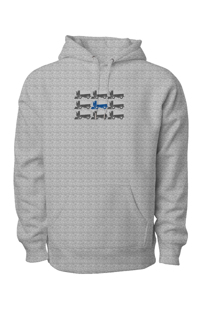 Zamboni Nation Legend Heavyweight Cross Grain Hoodie Grey | Barn Garb Hockey Threads