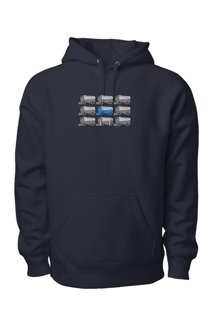 Zamboni Nation Legend Heavyweight Cross Grain Hoodie Navy Blue | Barn Garb Hockey Threads