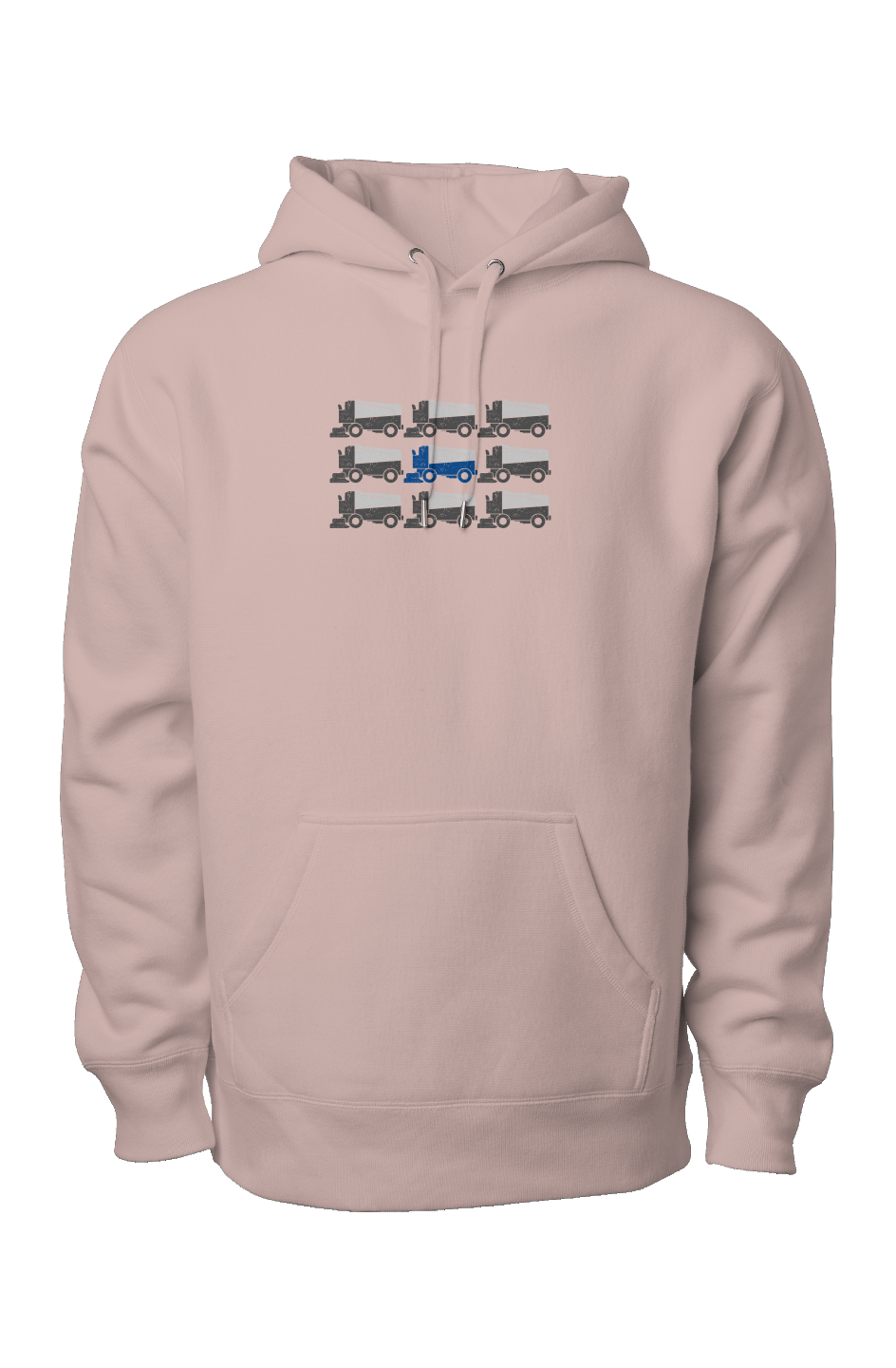 Zamboni Nation Legend Heavyweight Cross Grain Hoodie Pink | Barn Garb Hockey Threads