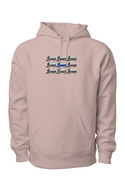 Zamboni Nation Legend Heavyweight Cross Grain Hoodie Pink | Barn Garb Hockey Threads