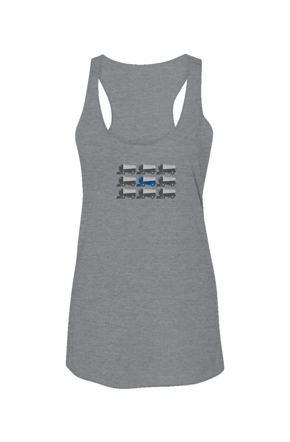 Zamboni Nation Racerback Barn Tank Grey | Barn Garb Hockey Threads