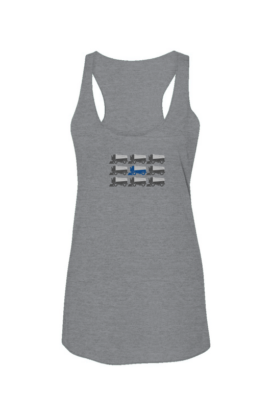 Zamboni Nation Racerback Barn Tank Grey | Barn Garb Hockey Threads