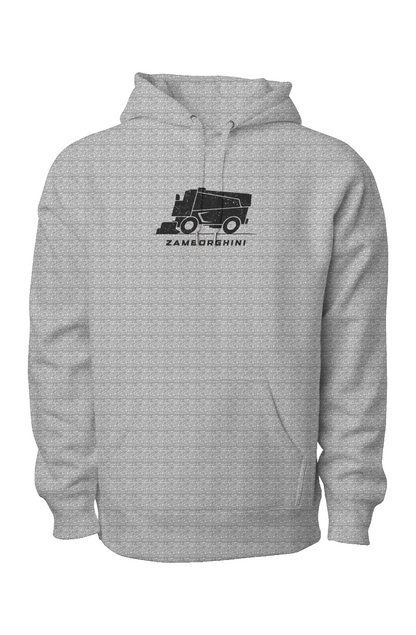 Zamborghini Legend Heavyweight Cross Grain Hoodie Grey | Barn Garb Hockey Threads
