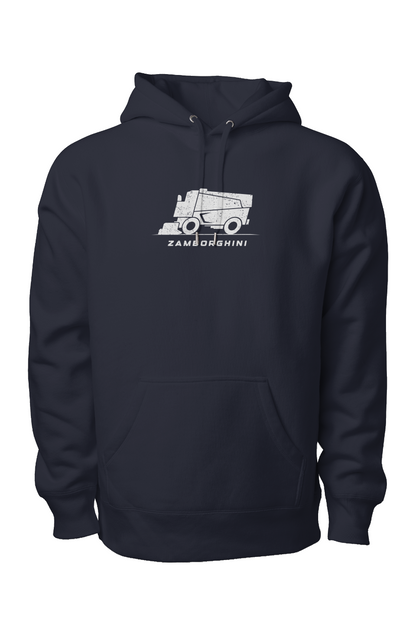 Zamborghini Legend Heavyweight Cross Grain Hoodie Navy Blue | Barn Garb Hockey Threads