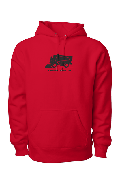 Zamborghini Legend Heavyweight Cross Grain Hoodie Red | Barn Garb Hockey Threads