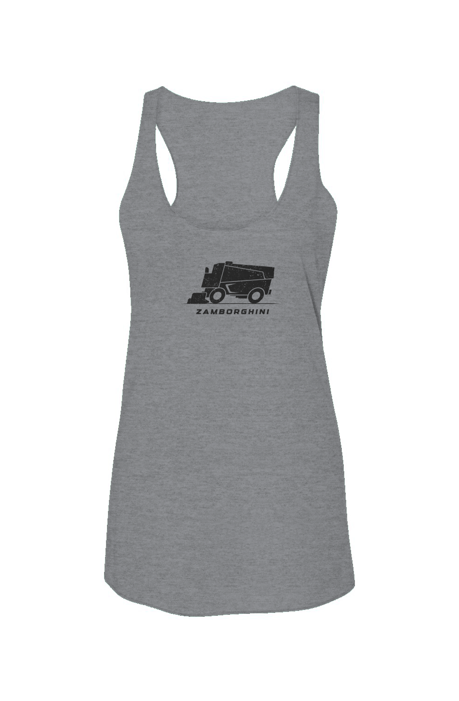 Zamborghini Racerback Barn Tank Grey | Barn Garb Hockey Threads