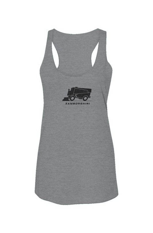 Zamborghini Racerback Barn Tank Grey | Barn Garb Hockey Threads