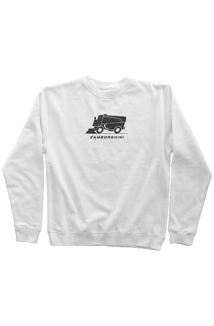 Zamborghini Rinkside Crewneck Sweatshirt White | Barn Garb Hockey Threads