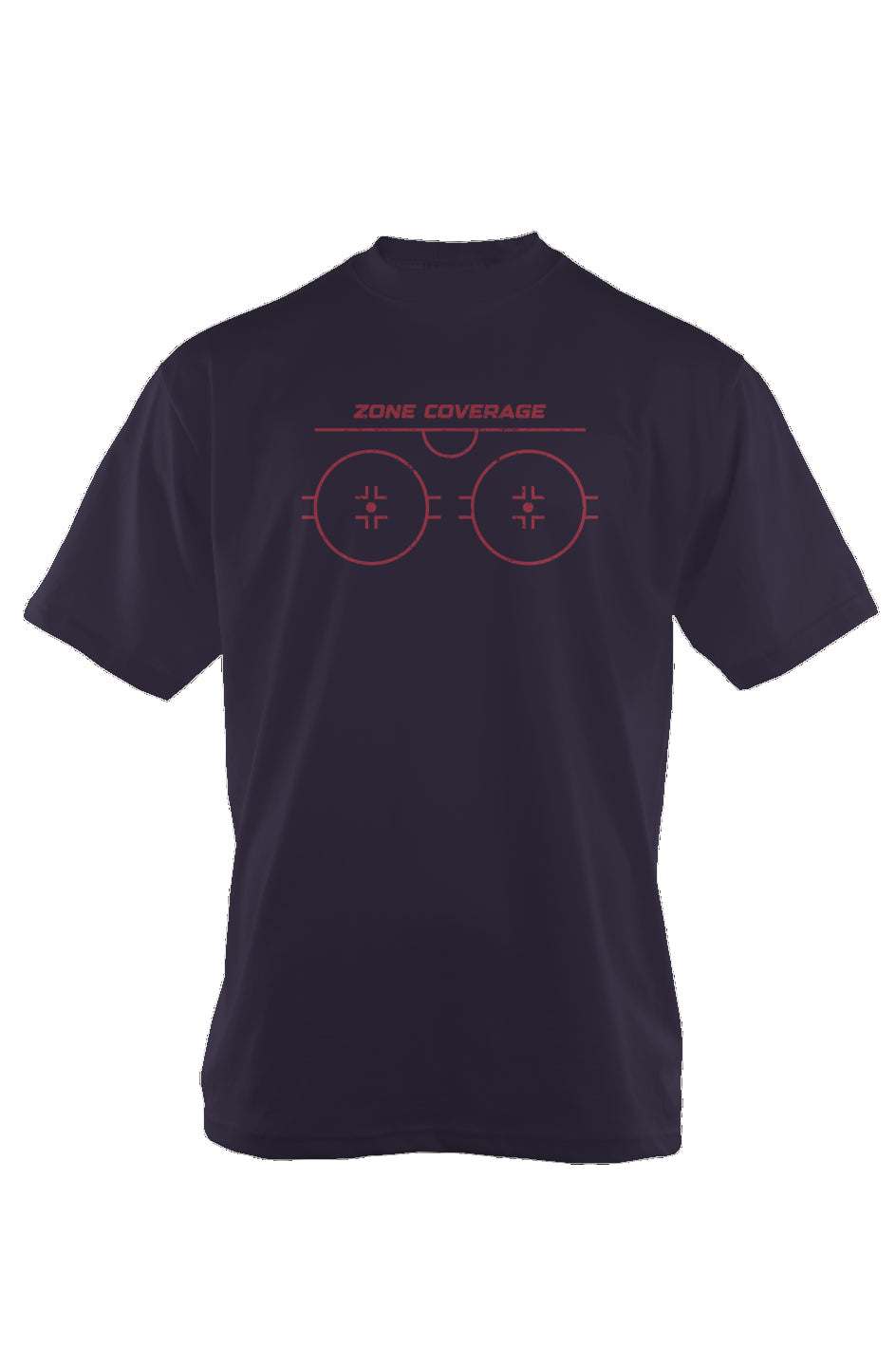 Zone Coverage 90s Throwback Oversized Heavyweight Tee Navy Blue | Barn Garb Hockey Threads