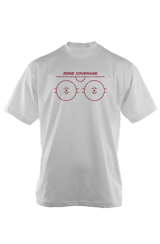 Zone Coverage 90s Throwback Oversized Heavyweight Tee White | Barn Garb Hockey Threads