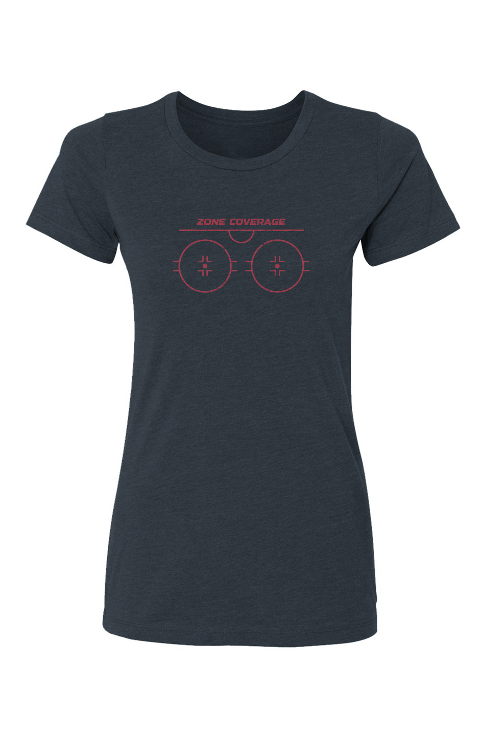 Zone Coverage Barn Babe Tee Navy Blue | Barn Garb Hockey Threads