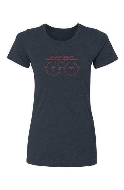 Zone Coverage Barn Babe Tee Navy Blue | Barn Garb Hockey Threads